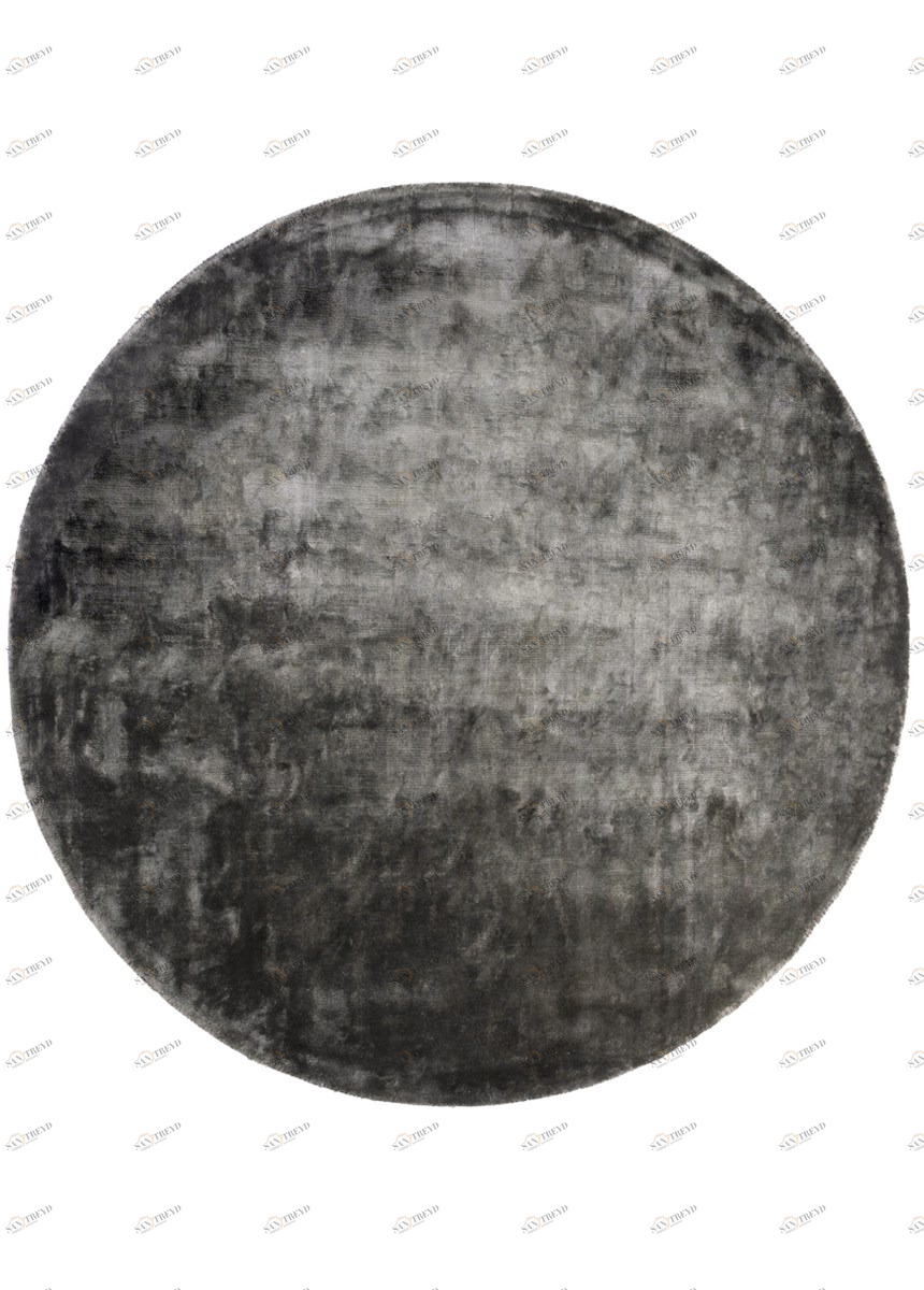 Ковер круглый серый 200 см Aracelis Steel Gray CARPETDECOR ДИЗАЙНЕРСКИЕ, HANDMADE 00-3893140 Серый 