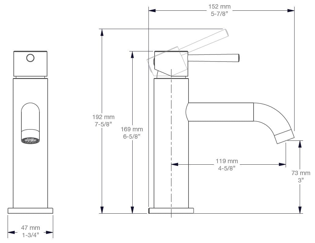 Смеситель для раковины с одним отверстием без слива BARIL Zip B66 ARCH-00095992 - Вид №2