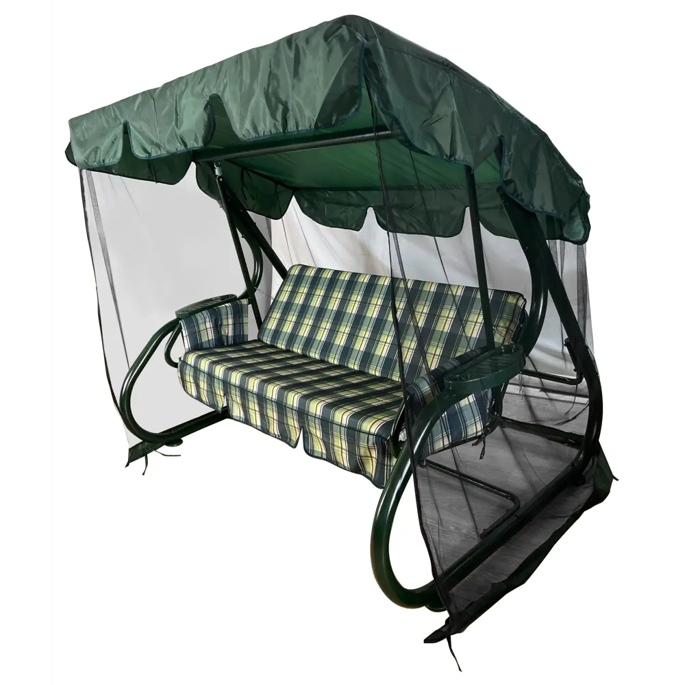 Качели садовые Greengard София 3-х местные до 350 кг зеленый STLM-2136191 - Вид №1
