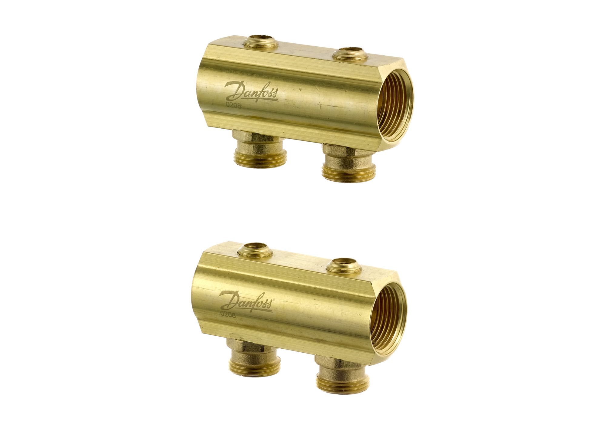 Danfoss Распределительные коллекторы типа FHF для систем водяного отопления с внутренней резьбой FHF Коллектор с запорн. вентилем 5+5 088U0545  - Вид №7