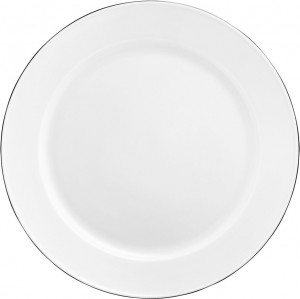 10642715 Furstenberg Тарелка обеденная Furstenberg "Вагенфельд" 27см (с чёрным кантом) Фарфор
