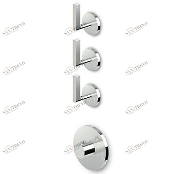 ZSB5661 - R97822 Встроенный термостатический смеситель для душа 1/2 "с 3-мя запорными кранами. Zucchetti Simply Beautiful 