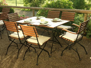 98.00.0867 Обеденный набор Brazil из 7 предм. - включая 6 кресел Brazil + 1x стол Brazil 85 × 125 Mbm