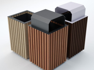 Алюминиевая стойка для мусора с крышкой для наружного использования