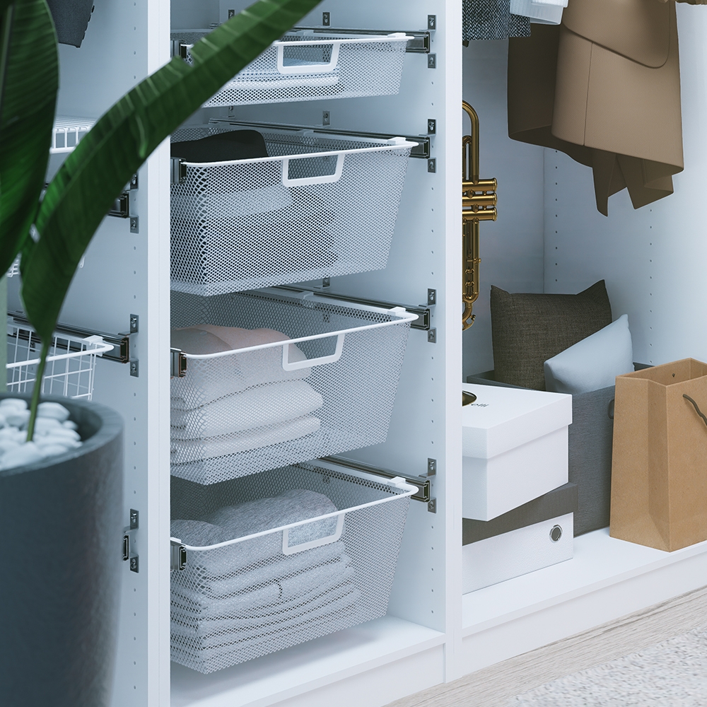 Мелкосеточная корзина , 393х555х185 мм, белый LJPS0593 Public Steel Россия  - Вид №1