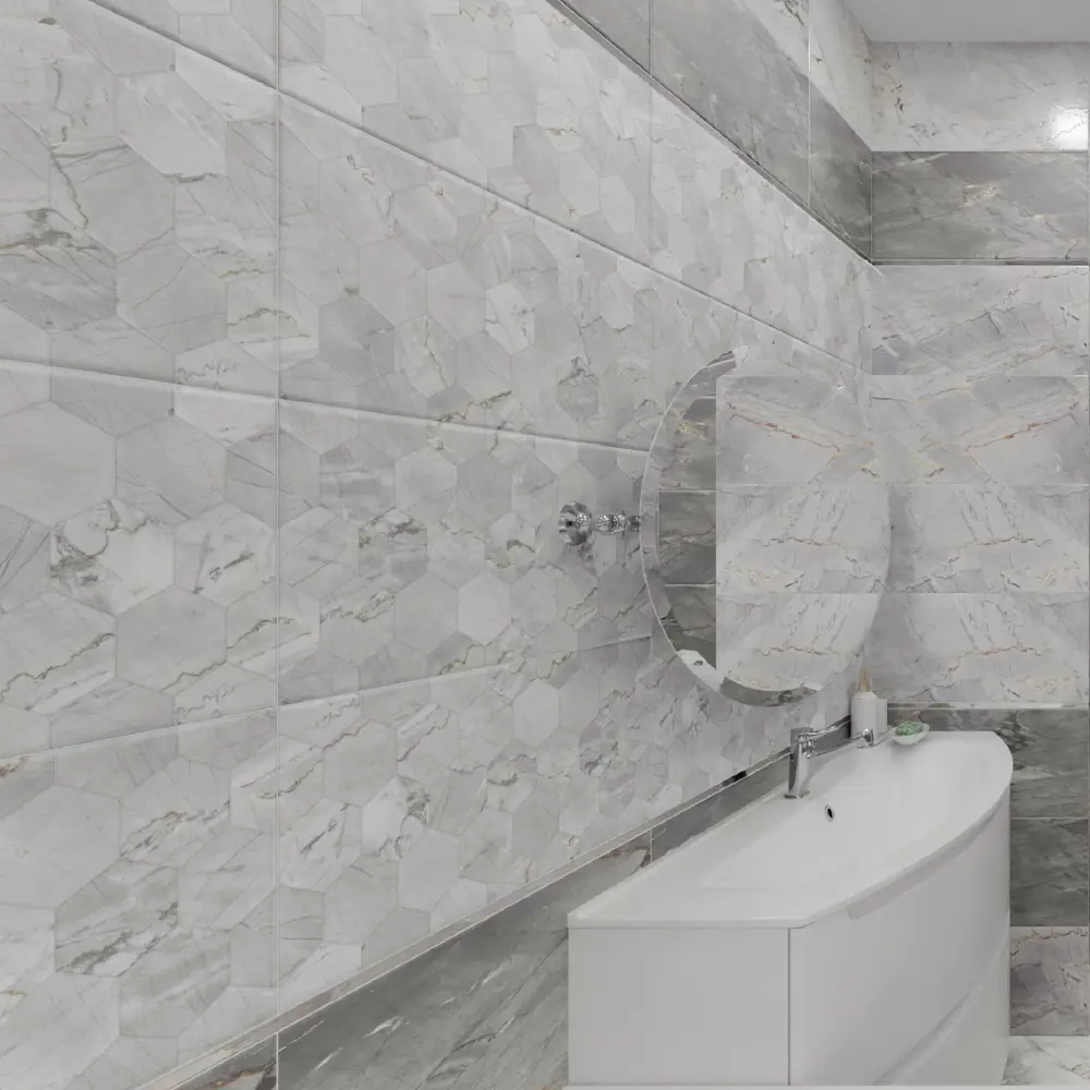 Декор настенный Strict Dec 30x60 см 1.62 м² цвет серый Santreyd STLM-2013373