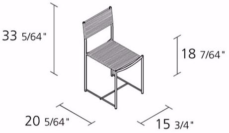 Alias Стул из стали и пвх Spaghetti sun-id-1473962 - Вид №9
