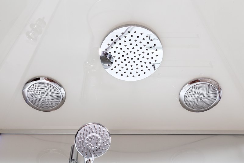 L 890 с гм. и эл. BLACK Душевая кабина DETO Серия L А09 LED и гидромассажем - Вид №5