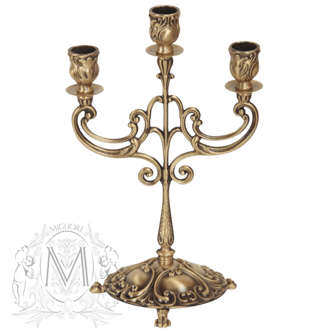 Канделябр на 3 свечи MIGLIORE Complementi ML.COM-50.153.DO, цвет золото  - Вид №1