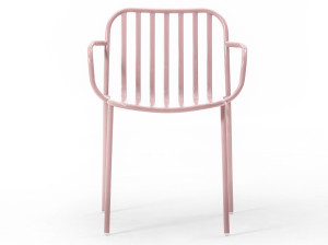 Металлический штабелируемый стул с подлокотниками