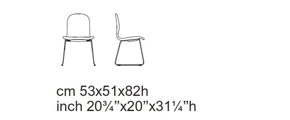 Штабелируемый стул из ткани CAPPELLINI Tate Soft ARCH-00079165 - Вид №5