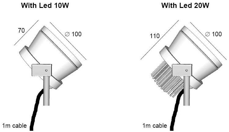 BEL-LIGHTING Светодиодный проектор для улицы из анодированного алюминия  7003  - Вид №4
