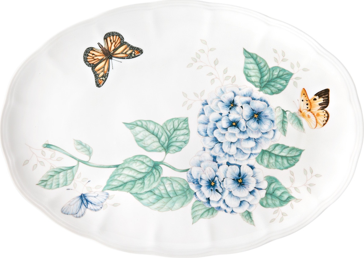 10524880 Lenox Блюдо овальное Lenox "Бабочки на лугу" 40,5см Фарфор 