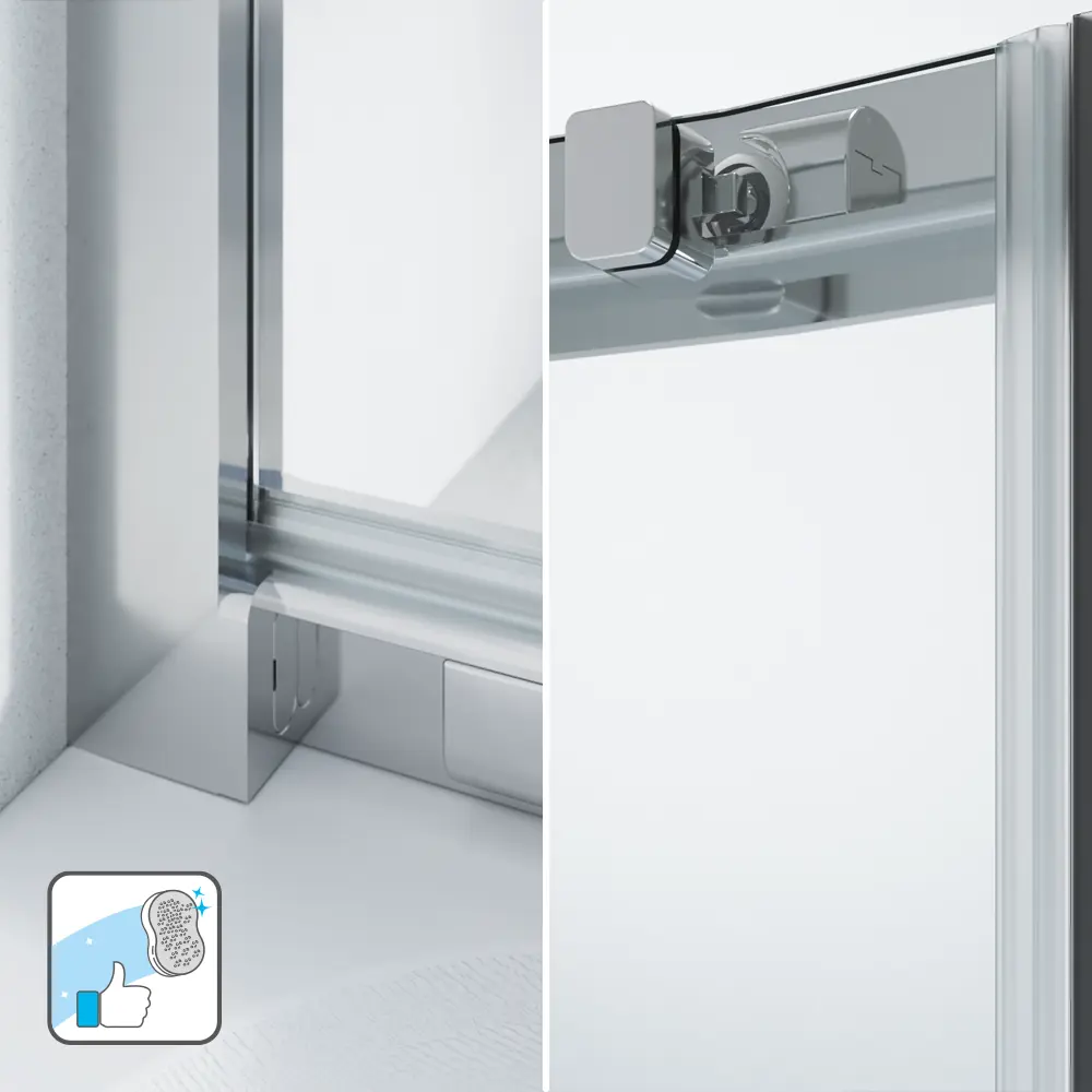 Комплект стекол для душевой ширмы Sensea Easy 1/4 круга 100x100 см с шелкографией, цвет профиля на выбор 88103640 STLM-2071258 - Вид №19