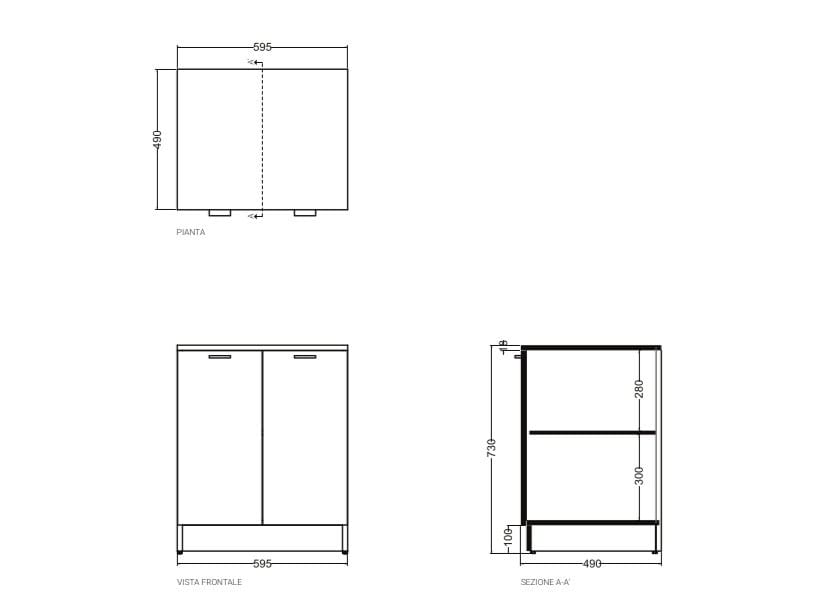 Напольный умывальник со встроенным умывальником COLAVENE Volant ARCH-00087619 - Вид №3
