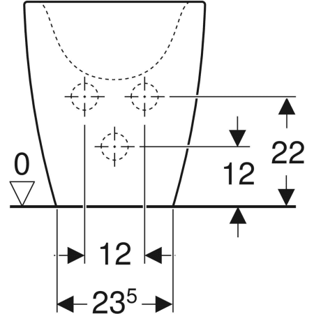 500.538.01.1 Напольное биде Geberit Citterio приставное, закрытая форма Geberit  - Вид №3