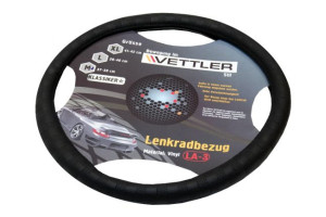 16284494 Оплетка на руль KLASSIKER XL 41-42 см, Газель винил Черный XLLA3black VETTLER