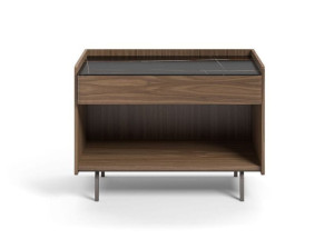 Деревянная прямоугольная тумбочка с ящиками