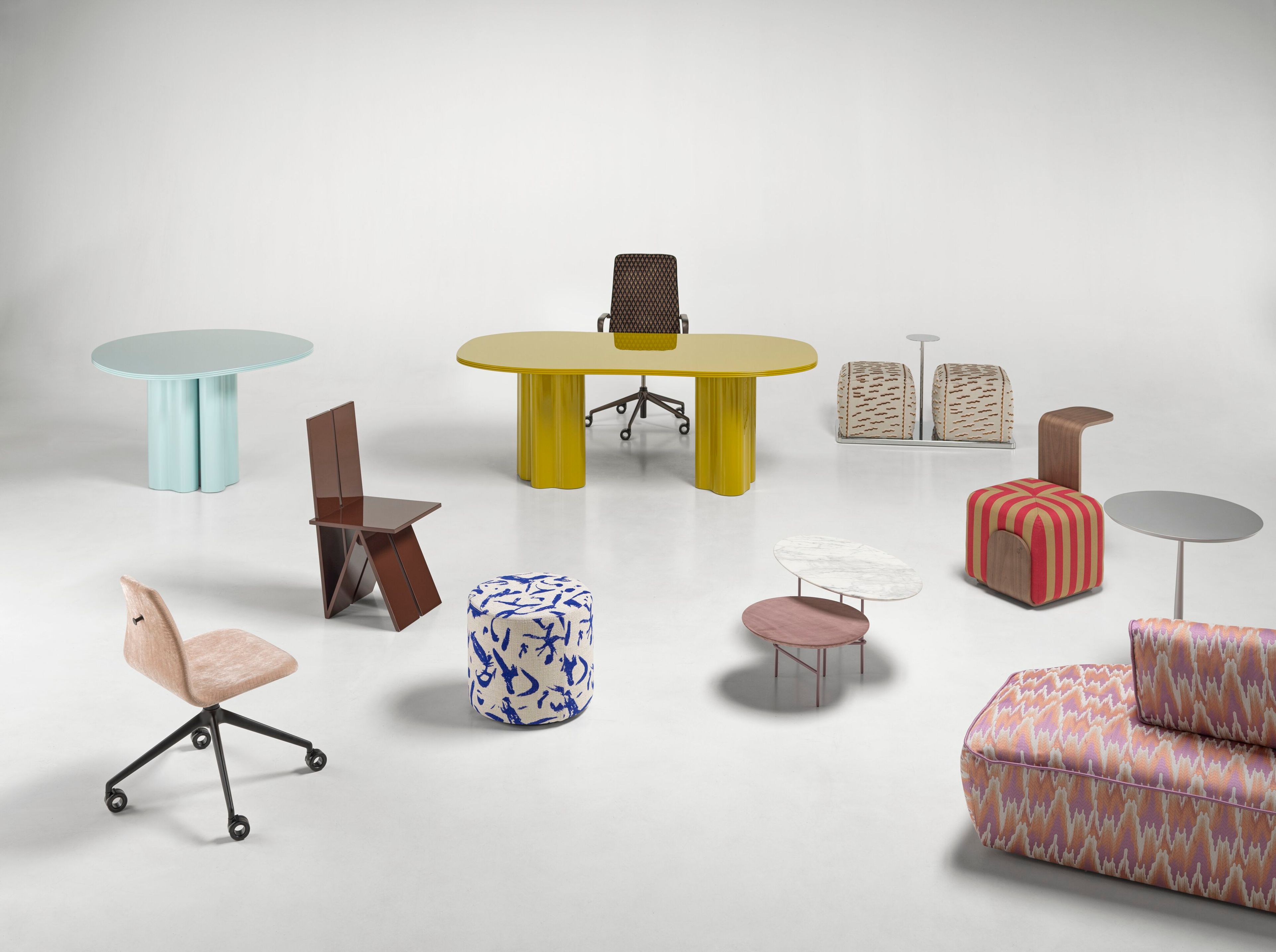 Ткань поворотный пуфик с журнальным столиком SITIA DONDO ARCH-00005202 - Вид №10