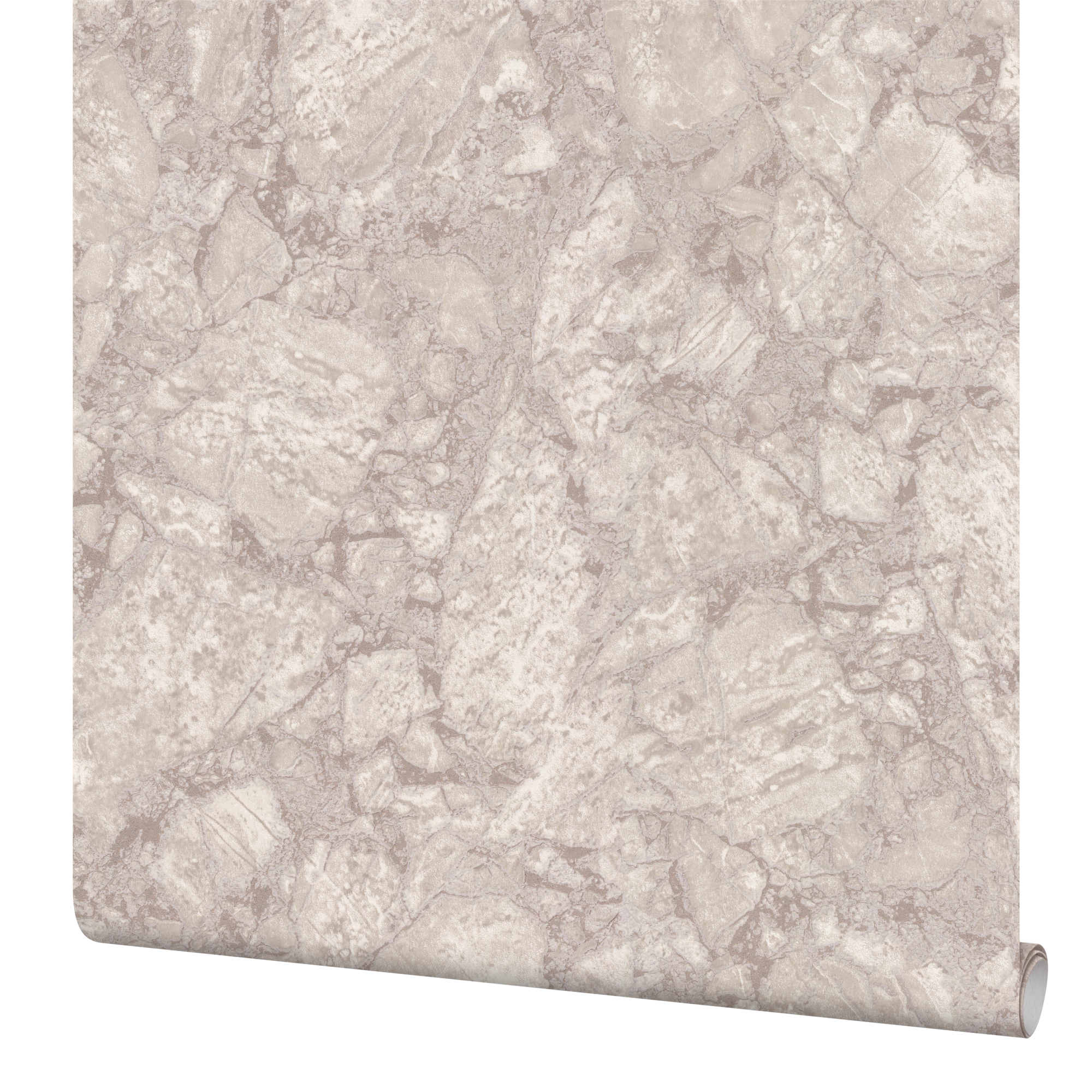 ПАЛИТРА Флизелиновые обои бежевые с каменной текстурой и блёстками 85947928 Berg STLM-0066072
