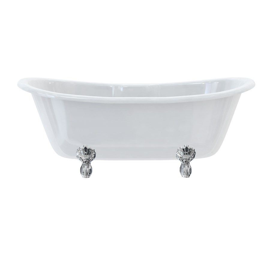 Burlington Двухсторонняя ванна Bateau с роскошными ножками с ножками Luxury Classic в черном цвете L3B T10F  - Вид №1