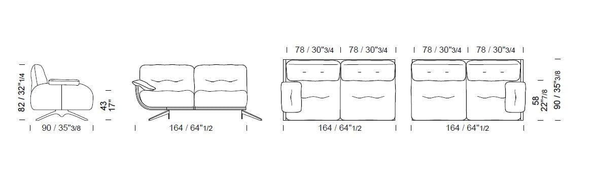 Бархатный угловой диван Borzalino Ayton ARCH-00144520 - Вид №14