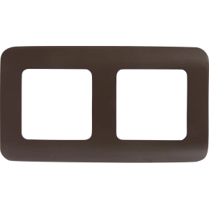 Рамка для розеток и выключателей Lexman Cosy 2 поста, цвет шоколад