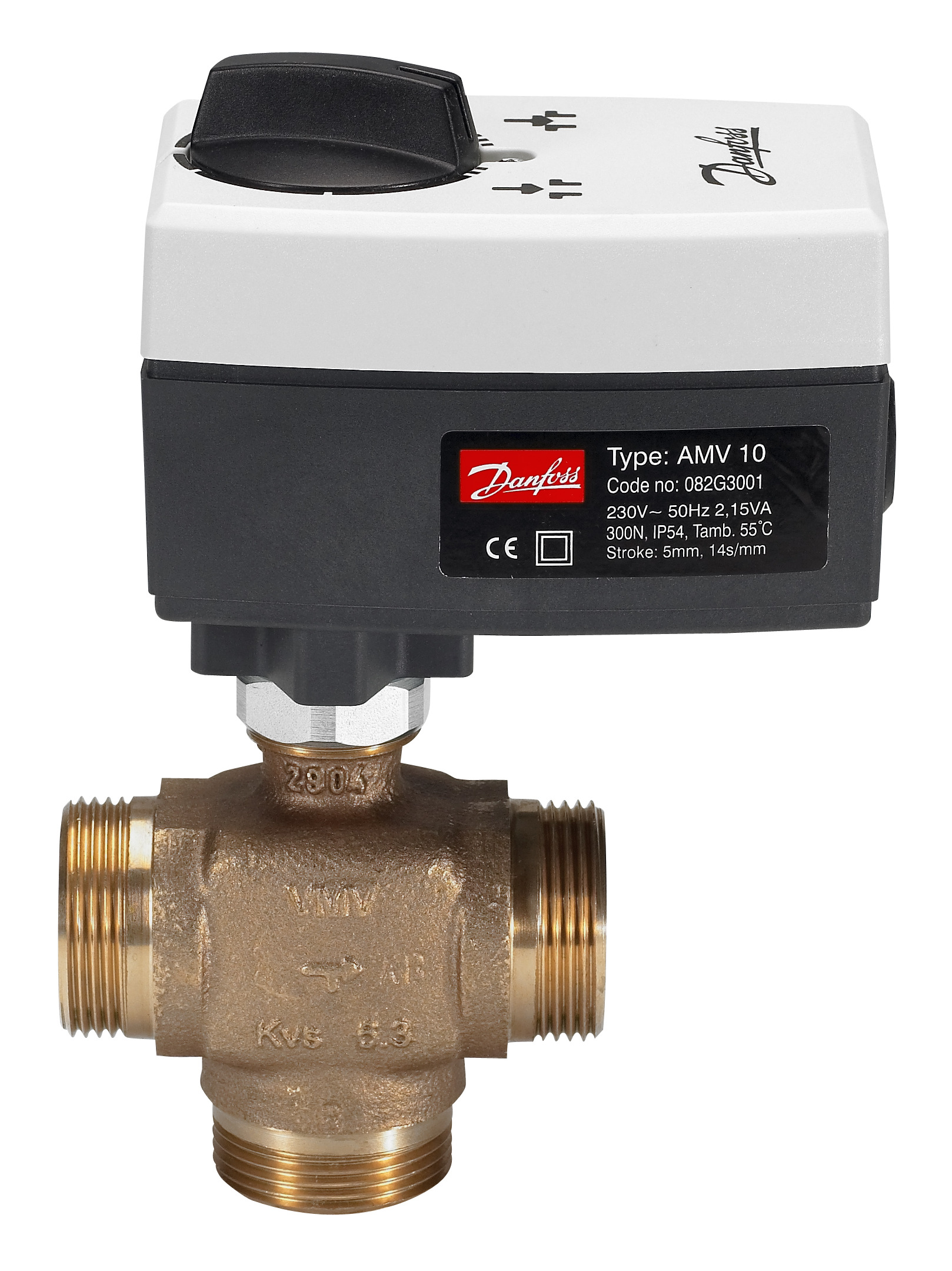 Danfoss Клапан регулирующий седельный трехходовой VMV Регулирующий клапан 3-ходовой VMV Ду 25 065F0025  - Вид №12
