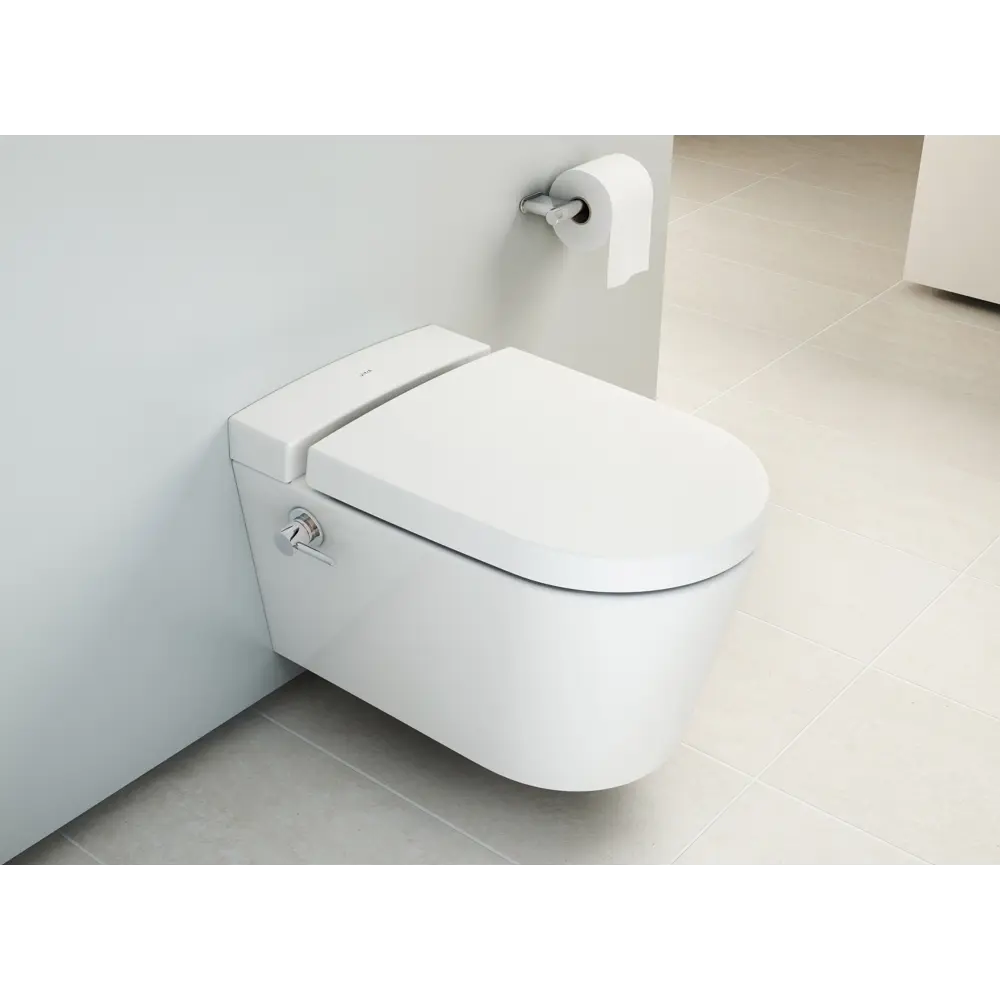 Унитаз подвесной безободковый VitrA Nest с биде горизонтальный выпуск 82634382 STLM-2075198 - Вид №11