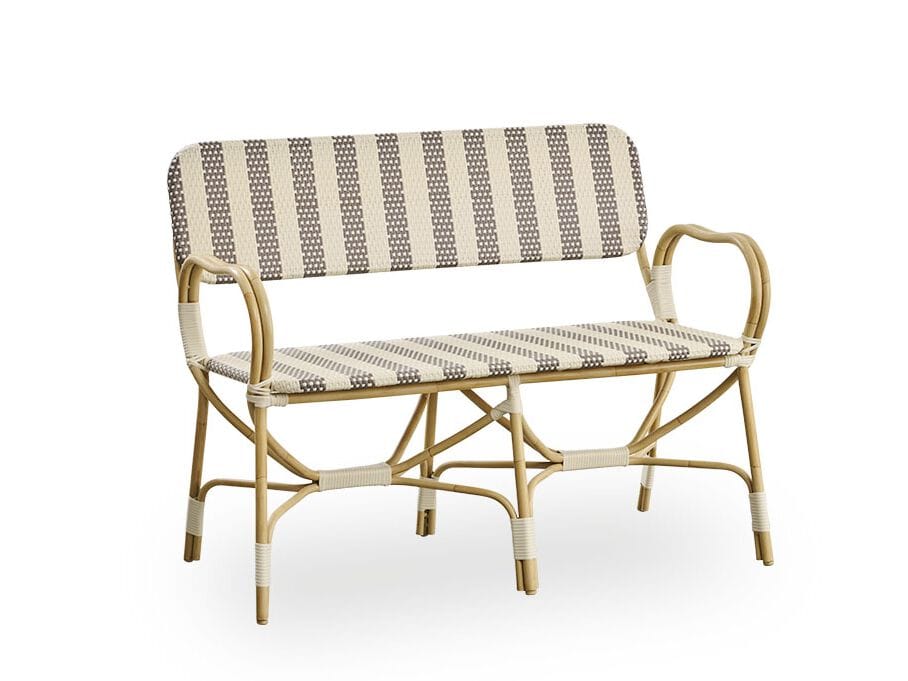 Скамейка из ротанга и ArtFibre® со спинкой Sika Design Alu Affäire ARCH-00121657