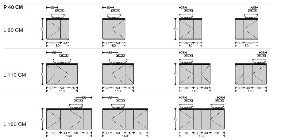 Шкаф с одной секционной раковиной с дверцами ARTELINEA FUSION ARCH-00112538 - Вид №4
