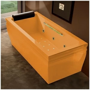 Ванна с гидро и аэромассажем оранжевая с золотом Gruppo Treesse Blanque 1880 V168N-SX-OZ