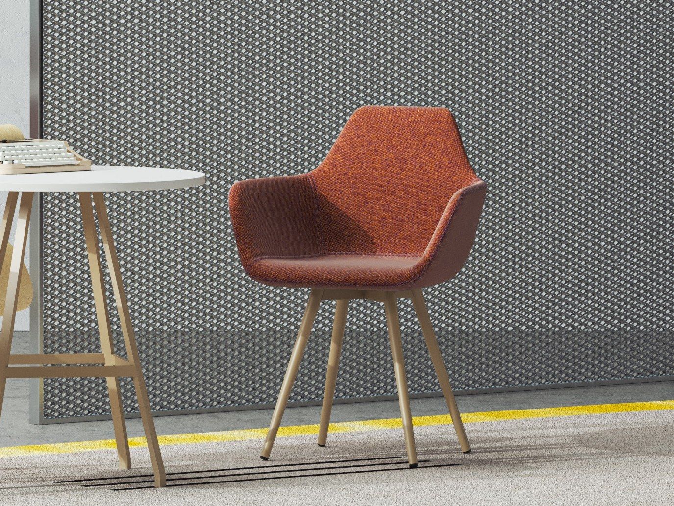 Тканевый стул с подлокотниками ALMA DESIGN y Chair ARCH-00065978 - Вид №1