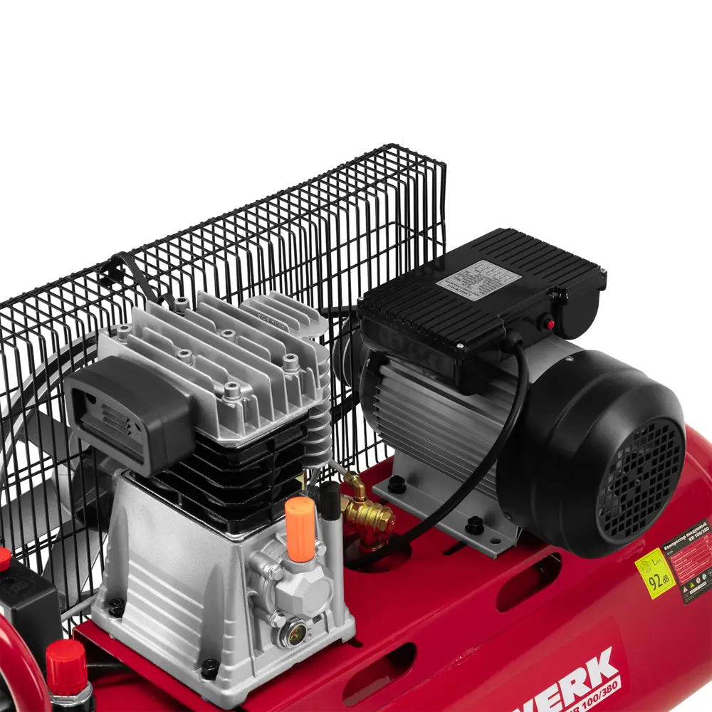 Компрессор сетевой ременной масляный Kronwerk 58106, 100 л 380 л/мин STLM-2196351 - Вид №31