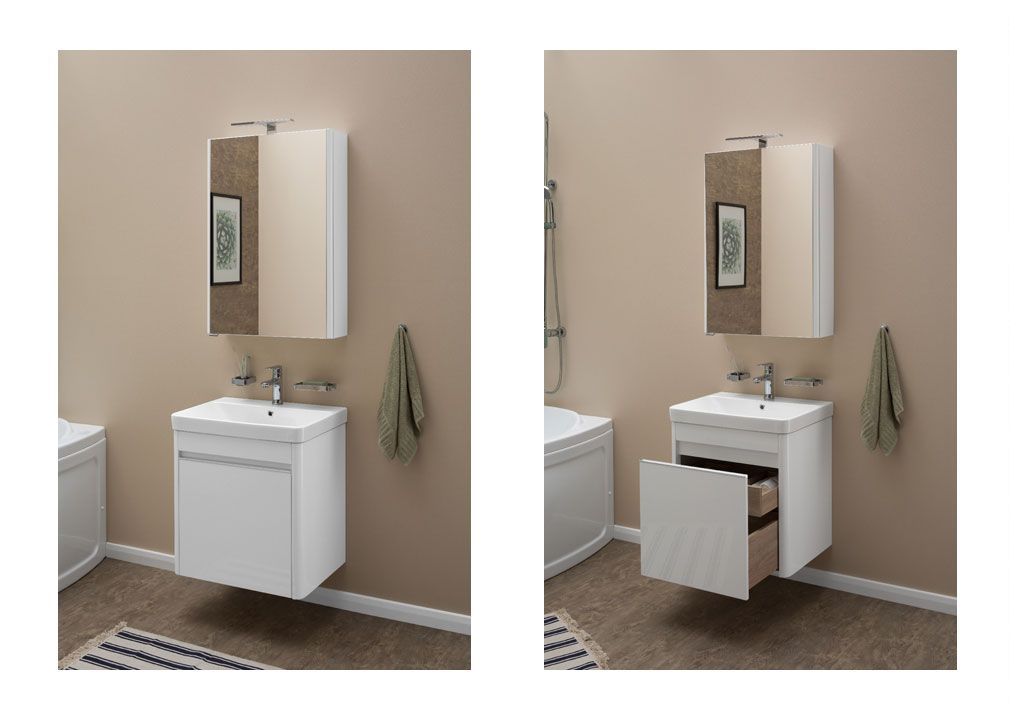 Мебель для ванной Aquanet Вилора 60 белый 00203632 - Вид №5