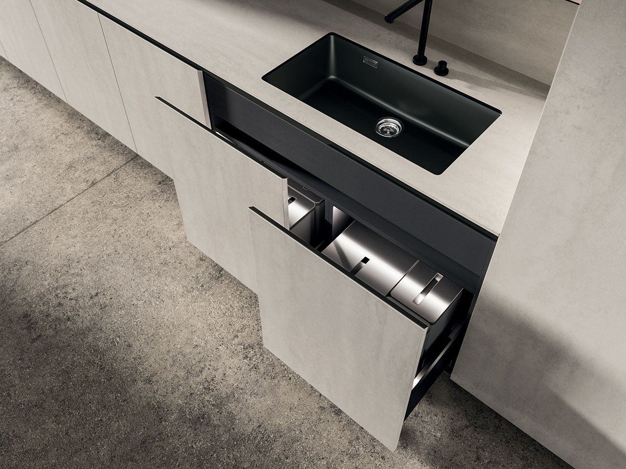 Линейная кухня без ручек Arrital Ak_Project ARCH-00072154 - Вид №6