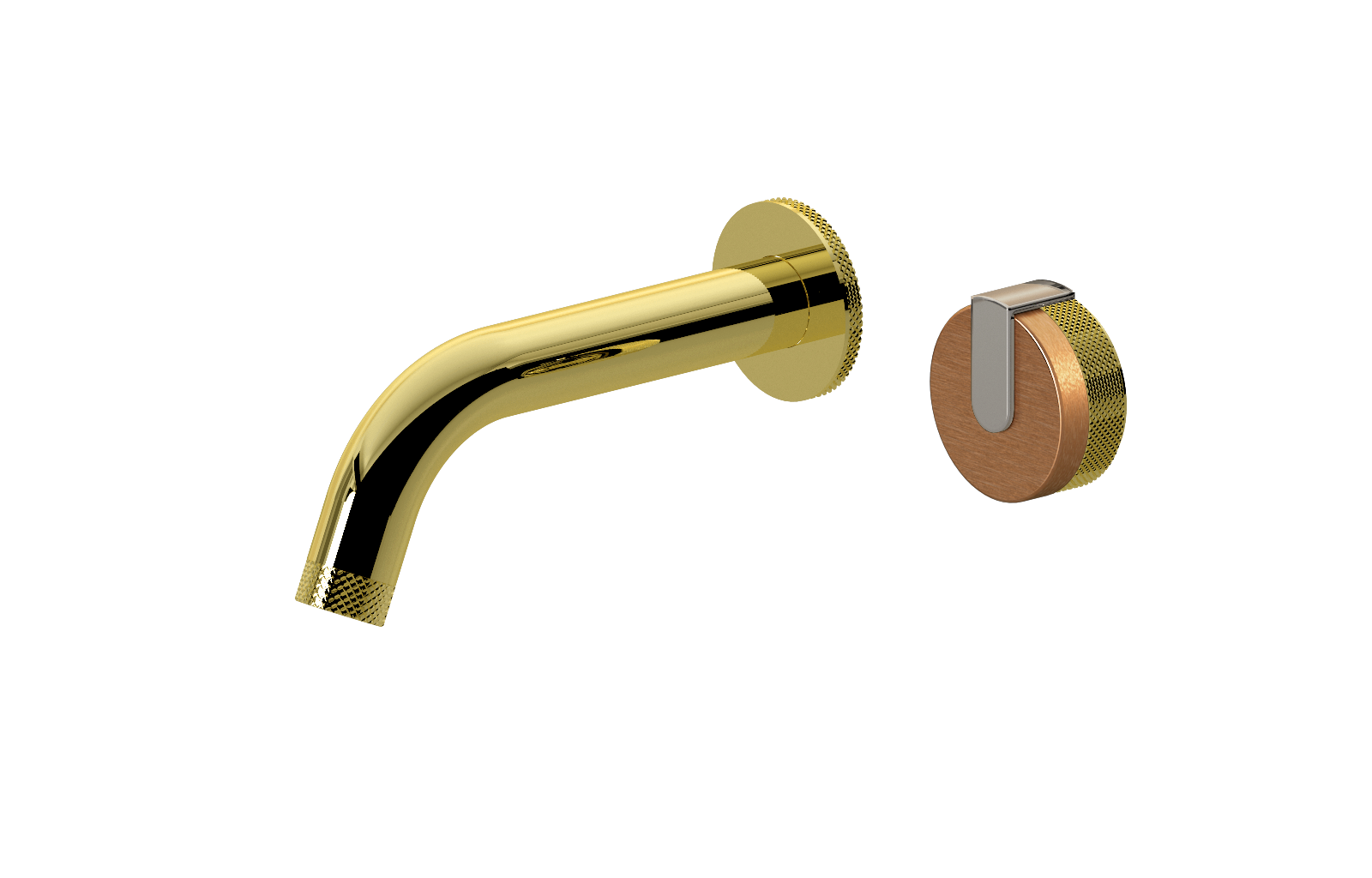 E-11535-R1BRG-L1PN-PB Настенный прогрессивный смеситель скрытого монтажа для раковины GRAFF MOD+