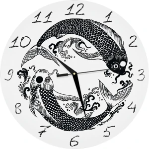 Настенные часы Рыбы Инь Янь 30x30 см 82882519 STLM-2126313