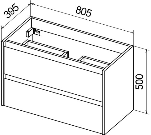 Мебель для ванной комнаты BelBagno KRAFT 39-800 Pino Pasadena  - Вид №2