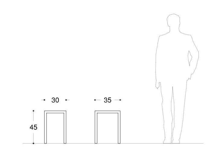 Скамейка для отдыха на открытом воздухе с металлическим сиденьем DIMCAR SIMPLY ARCH-00060934 - Вид №2