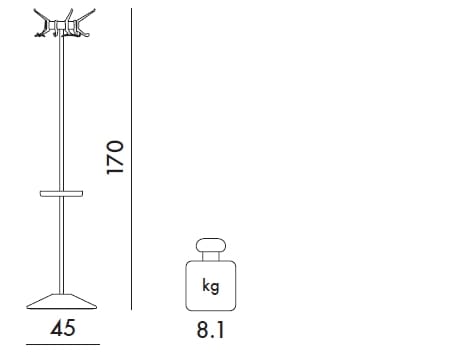 Стальная напольная вешалка Kartell HANGER ARCH-00107387 - Вид №10