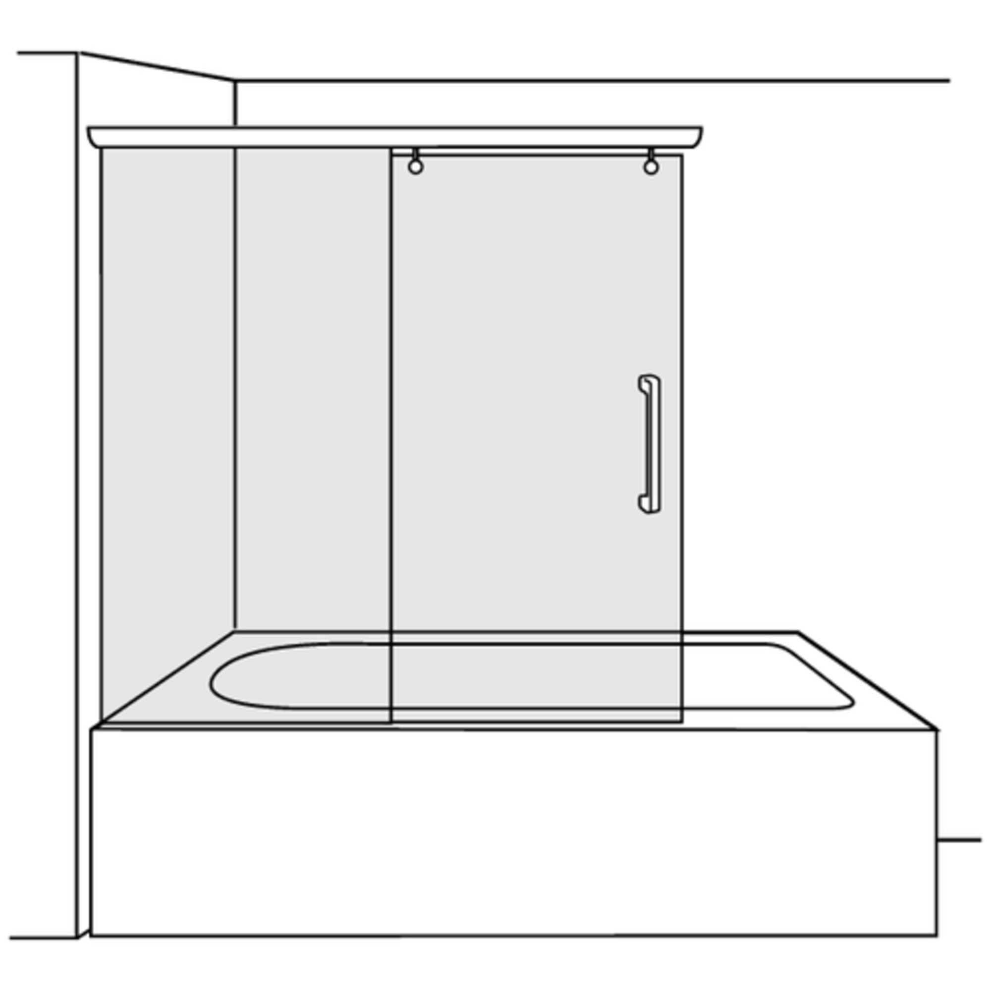 45910 Душевое ограждения на борт вынны Duscholux Швейцария BellaVITA Nova - Вид №2