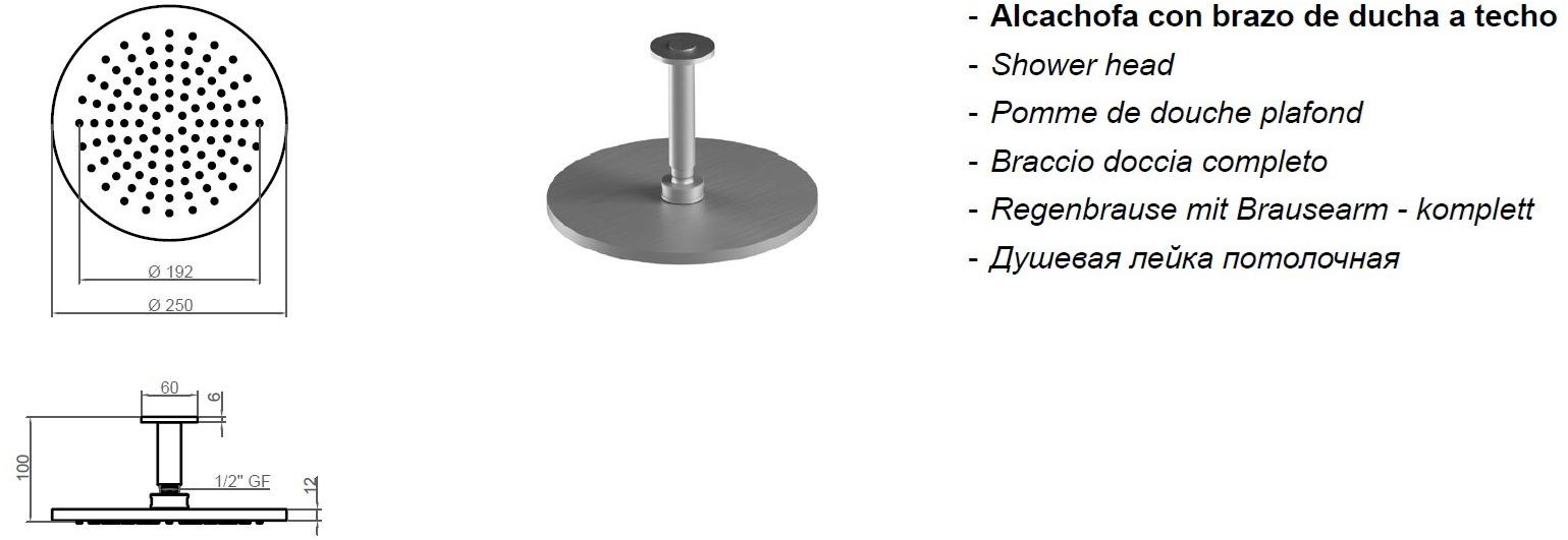 INBANI Смеситель для душа из латуни с лейкой Code sun-id-1418236 - Вид №8