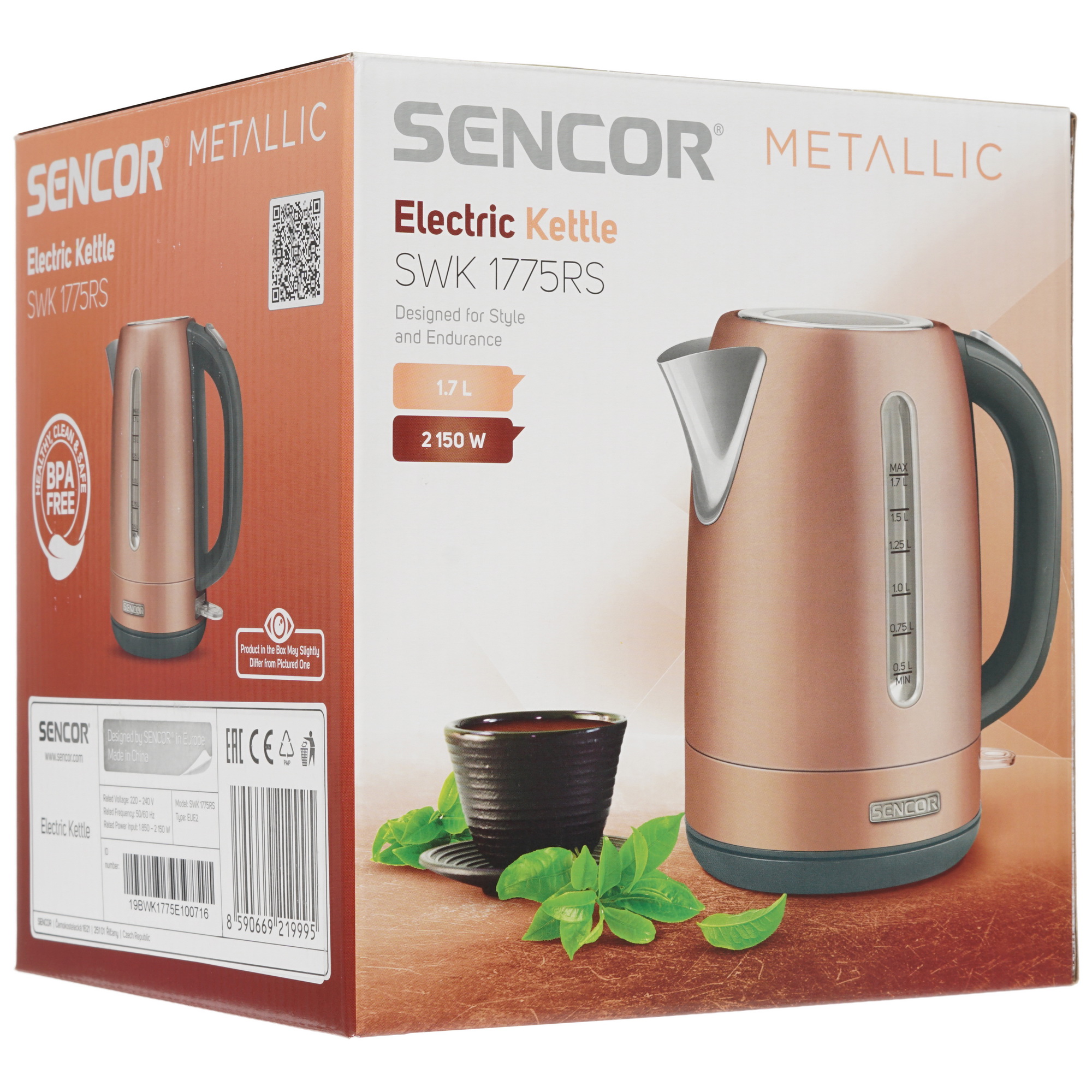 8179034 Электрочайник Sencor SWK 1775RS розовый STDN-0056200 - Вид №5