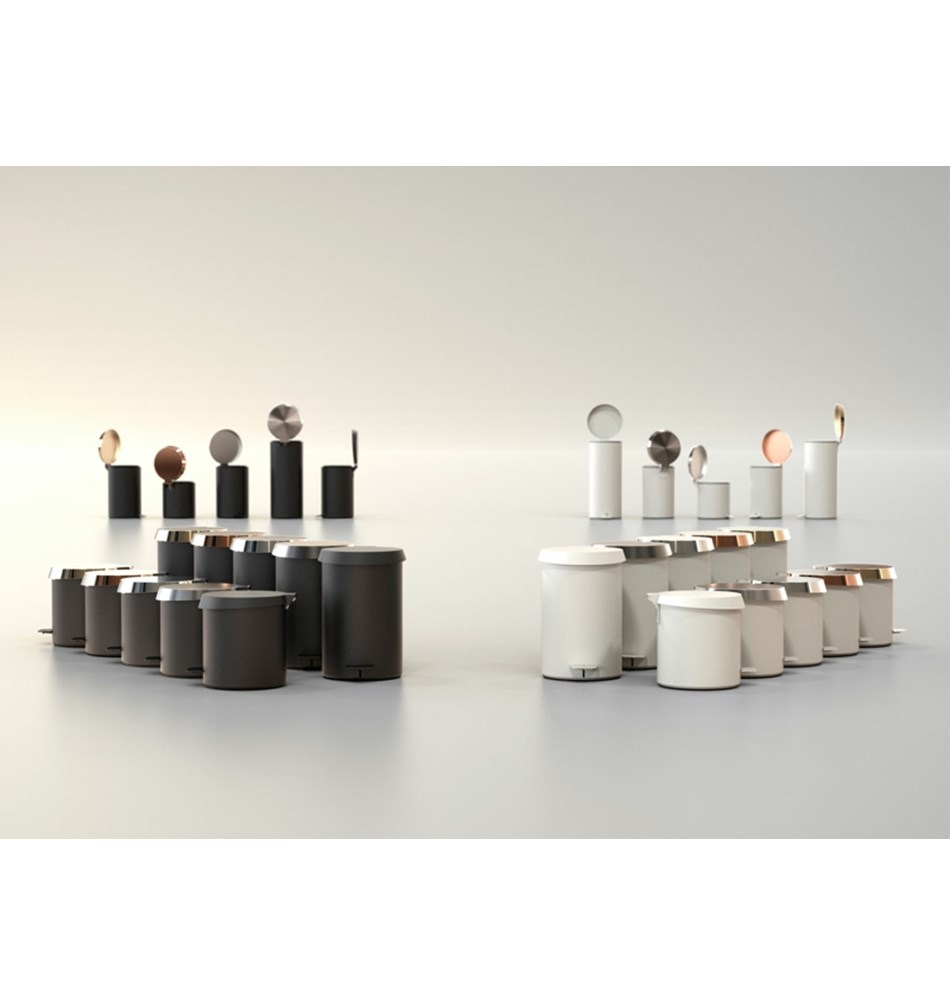 FROST Контейнер для мусора 350 » черный / матовый Нержавеющая сталь Черный / матовый N3002-BB  - Вид №3