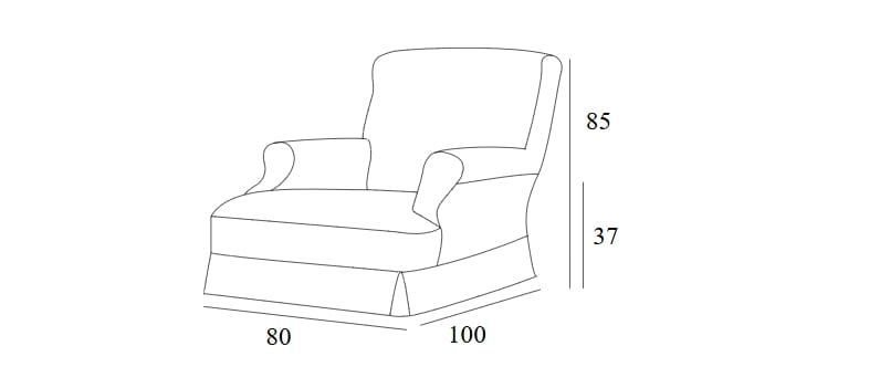 Тканевое кресло с подлокотниками Collett & Victor ASTER ARCH-00145664 - Вид №3