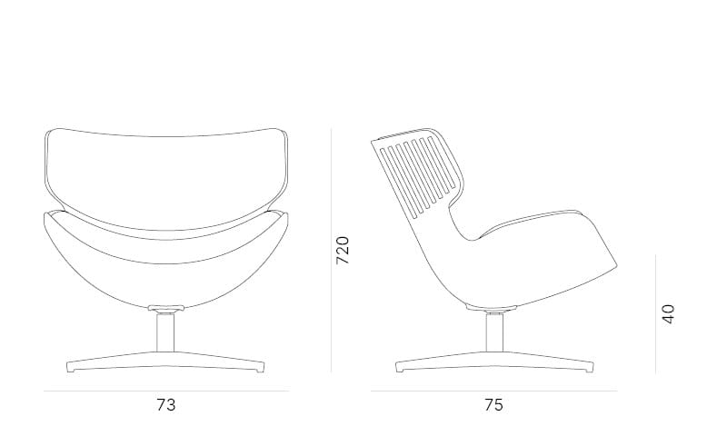 Спицевое вращающееся кресло Quadrifoglio Group Design Living ARCH-00098792 - Вид №12