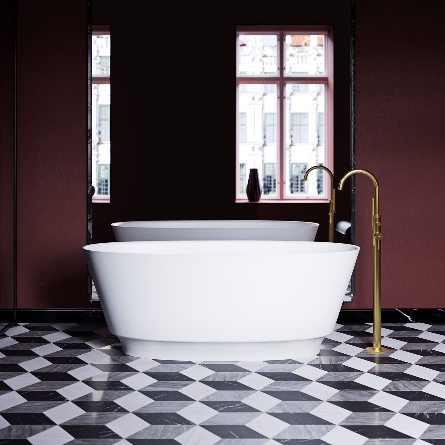 Ванна в центре комнаты из композитного материала OMNIRES Neo M+ ARCH-00144651 - Вид №3