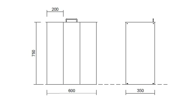 Стальная корзина для мусора с крышкой для утилизации отходов Studio Città ECO BIN CITY ARCH-00150693 - Вид №2