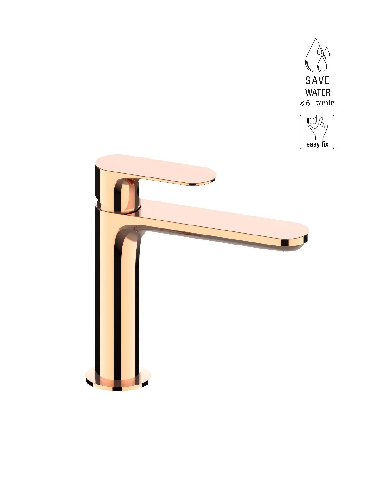 Однорычажный смеситель для раковины с ограничителем расхода Rubinetterie Frattini Lea ARCH-00076470 - Вид №19